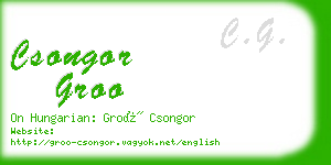 csongor groo business card